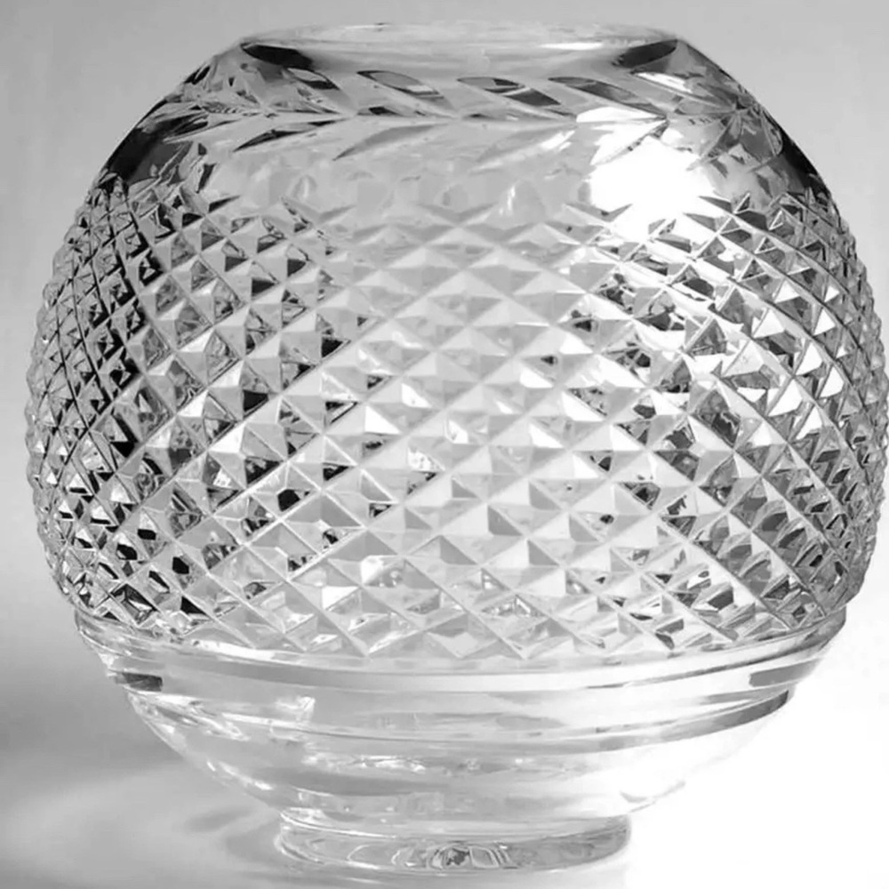 Waterford Crystal Glandore Round Rose Bowl Cut No Band Round 5 3/8” Excellent - Picture 2 of 6